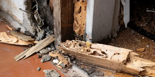 termite damage in house